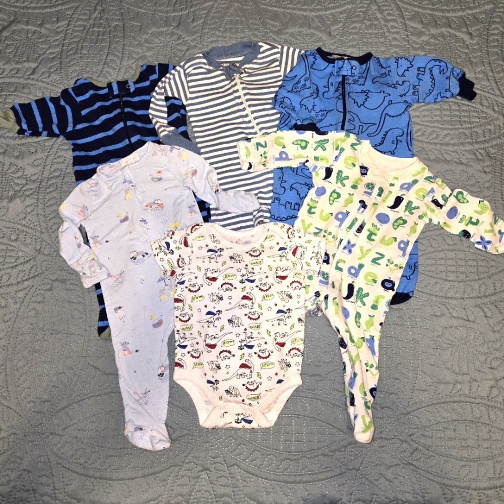 Boy's NB Assorted Kids One Pieces Bundle 6pcs